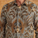 Tirawan - Mandalas Premium Men's Long Sleeve Batik Shirt - Mandalas