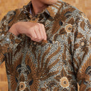 Tirawan - Mandalas Premium Men's Long Sleeve Batik Shirt - Mandalas