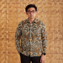 Tirawan - Mandalas Premium Men's Long Sleeve Batik Shirt - Mandalas