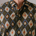Tumaru - Mandalas Premium Men's Long Sleeve Batik Shirt - Mandalas