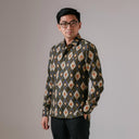 Tumaru - Mandalas Premium Men's Long Sleeve Batik Shirt - Mandalas