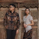 Ugraha - Mandalas Set Sarimbit Couple Kemeja Lengan Panjang dan Rok Batik Premium - Mandalas
