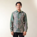 Verdanta - Mandalas Premium Men's Long Sleeve Batik Shirt - Mandalas