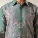 Verdanta - Mandalas Premium Men's Long Sleeve Batik Shirt - Mandalas