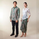 Verdanta - Mandalas Set Sarimbit Couple Kemeja Lengan Panjang dan Rok Batik Premium - Mandalas