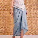 Viscose Blue - Mandalas Women’s Premium Batik Wrap Skirt - Mandalas