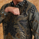 Wahyutam - Mandalas Premium Men's Long Sleeve Batik Shirt - Mandalas