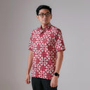 Wasaka - Mandalas Premium Men's Short Sleeve Batik Shirt - Mandalas