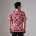 Wasaka - Mandalas Premium Men's Short Sleeve Batik Shirt - Mandalas