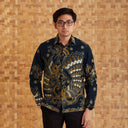 Winaraga - Mandalas Premium Men's Long Sleeve Batik Shirt - Mandalas