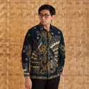 Winaraga - Mandalas Premium Men's Long Sleeve Batik Shirt - Mandalas