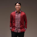 Wirabhumi - Mandalas Kemeja Tenun Pria Songket Handmade Lengan Panjang Premium - Mandalas