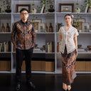 Wirabuana - Mandalas Set Sarimbit Couple Kemeja Lengan Panjang dan Rok Batik Premium - Mandalas