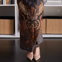 Wirabuana - Mandalas Set Sarimbit Couple Kemeja Lengan Panjang dan Rok Batik Premium - Mandalas