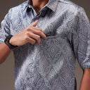 Wirawan - Mandalas Kemeja Tenun Pria Handmade Lengan Pendek Premium - Mandalas