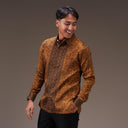 Wreksa - Mandalas Kemeja Tenun Pria Songket Handmade Lengan Panjang Premium - Mandalas