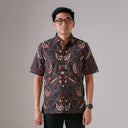 Wudari - Mandalas Premium Men's Short Sleeve Batik Shirt - Mandalas