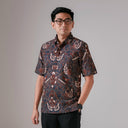 Wudari - Mandalas Premium Men's Short Sleeve Batik Shirt - Mandalas