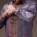 Wungu - Mandalas Kemeja Tenun Pria Songket Handmade Lengan Panjang Premium - Mandalas
