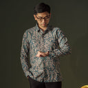 Wurablu - Mandalas Kemeja Batik Pria Lengan Panjang - Mandalas